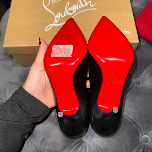New Size 37 Christian Louboutin O Pigalle Plume 85 Nappa Black Heels - Picture 5 of 16